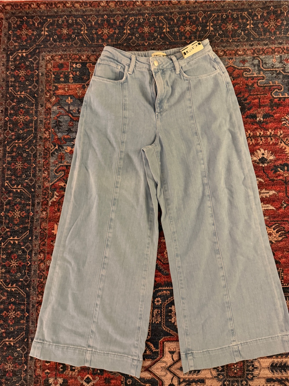 L'AGENCE Light Blue Wide-Leg Jeans